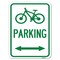 Signmission Bicycle Parking W/ Bidirectional Arrow Heavy-Gauge Alum Rust Proof Parking, 18" x 24", A-1824-24314 A-1824-24314 - alternate 1
